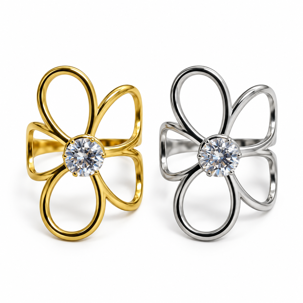 Anello Petalo | in acciaio inox