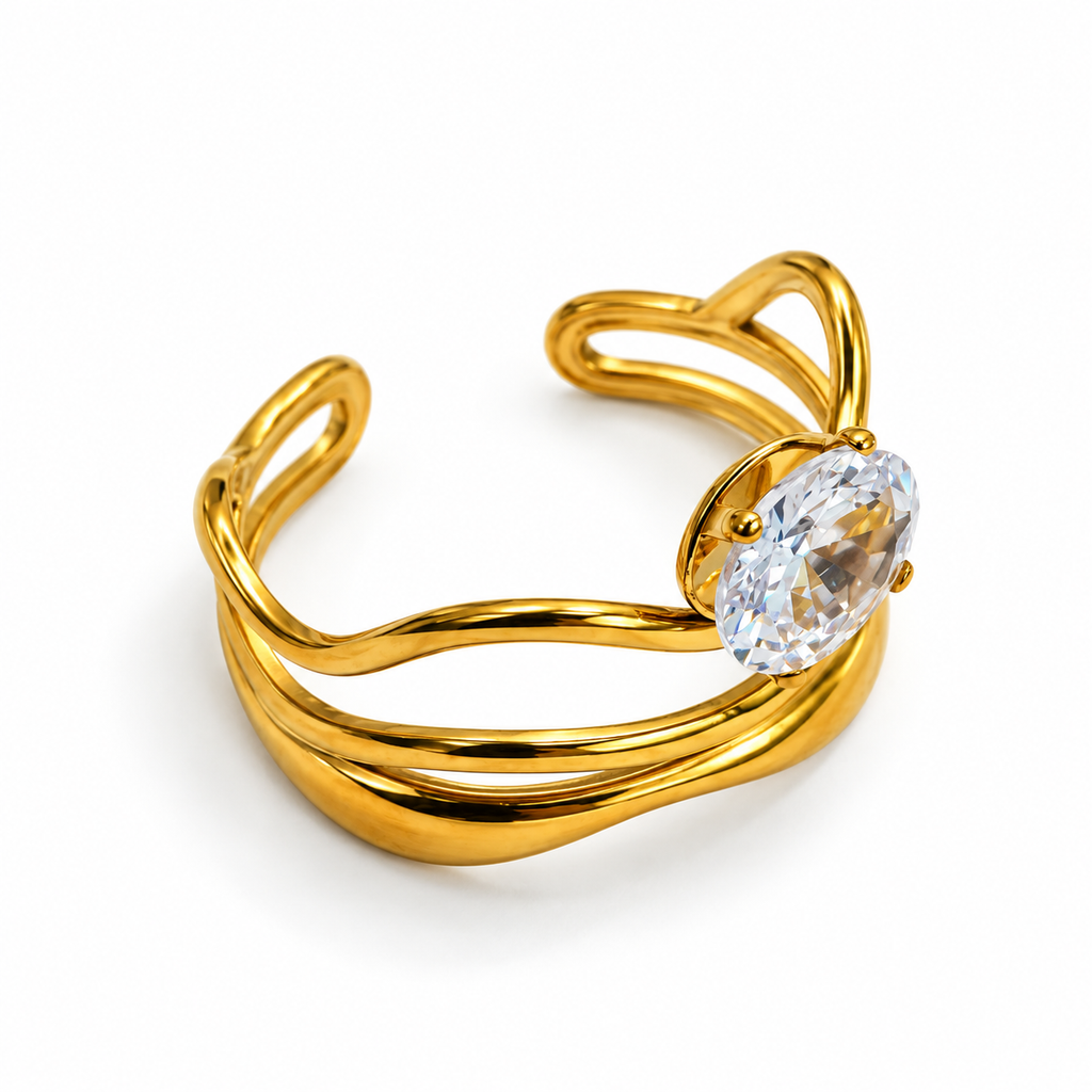 Anello Wave | in acciaio inox
