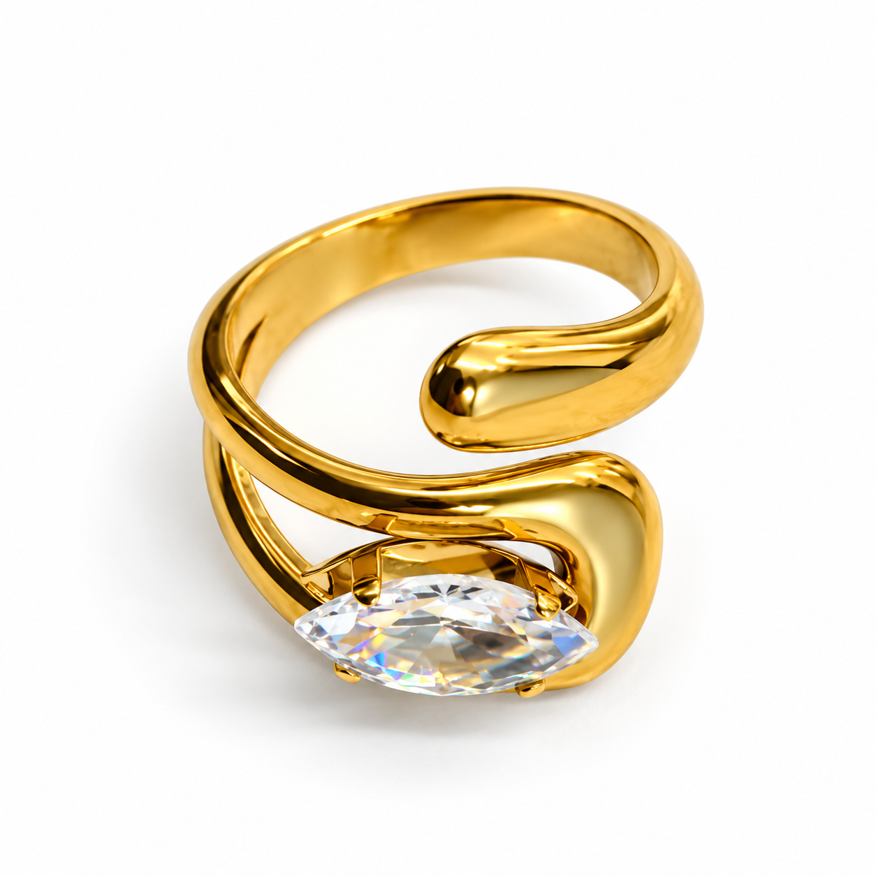 Anello Vortice | in acciaio inox