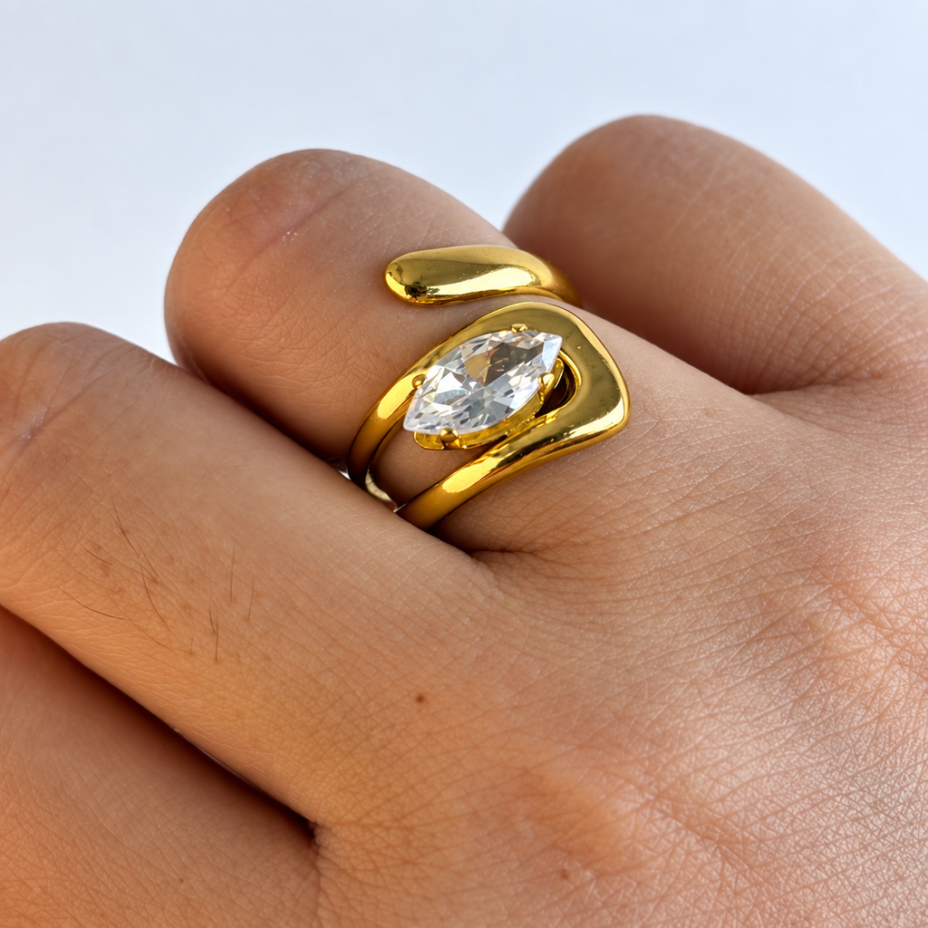 Anello Vortice | in acciaio inox