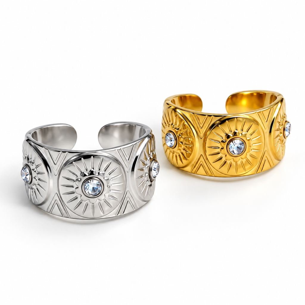 Anello Raggiera | in acciaio inox
