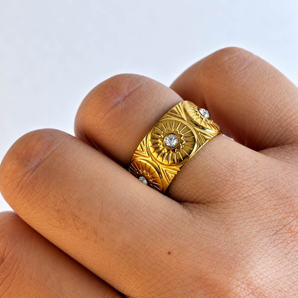 Anello Raggiera | in acciaio inox