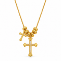 Collana Doppia Croce | 75cm | in acciaio inox