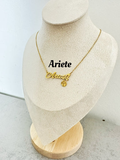 Collane zodiacali in acciaio inox (CZ1)lunghezza 45cm