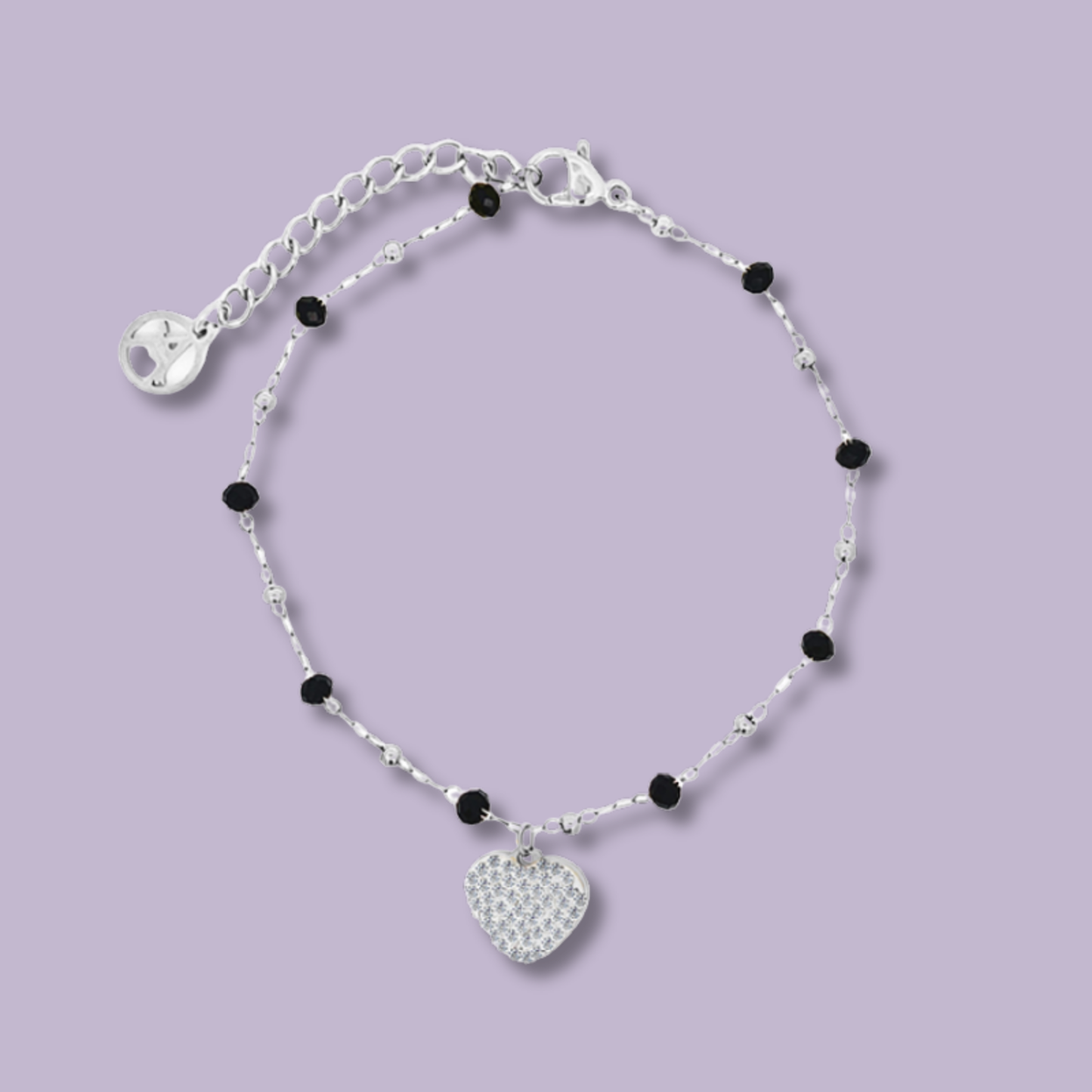 (B178)Bracciale pepite con cuori