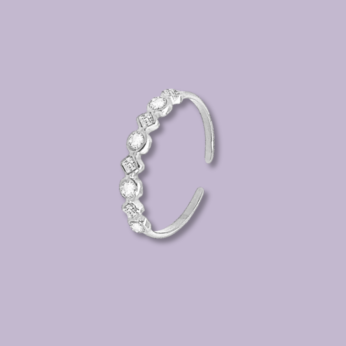 (A156)Anello fedina con brilantini