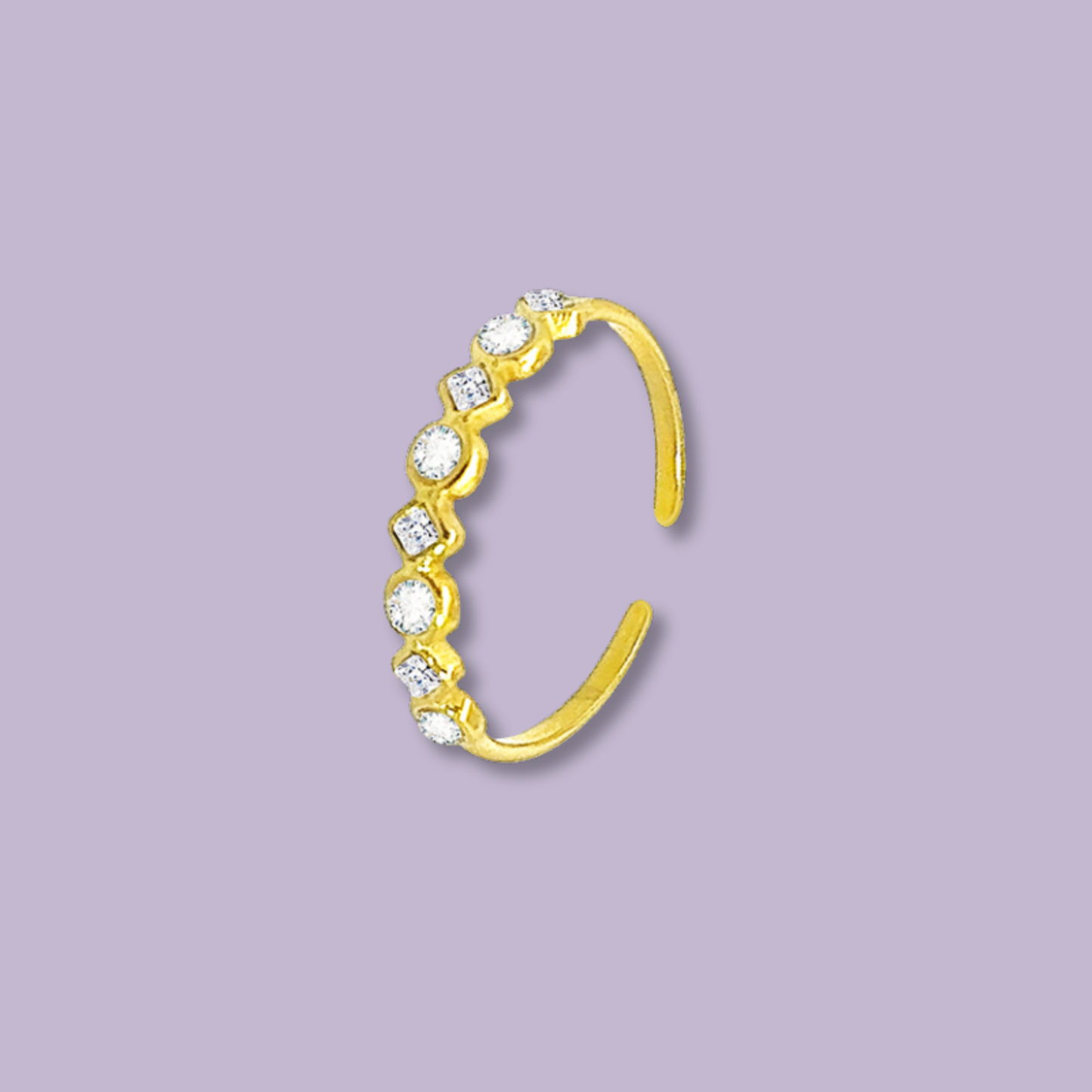 (A156)Anello fedina con brilantini