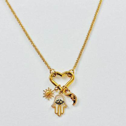 Collana “Cuore Protetto” – Amuleti di Luce e Fortuna