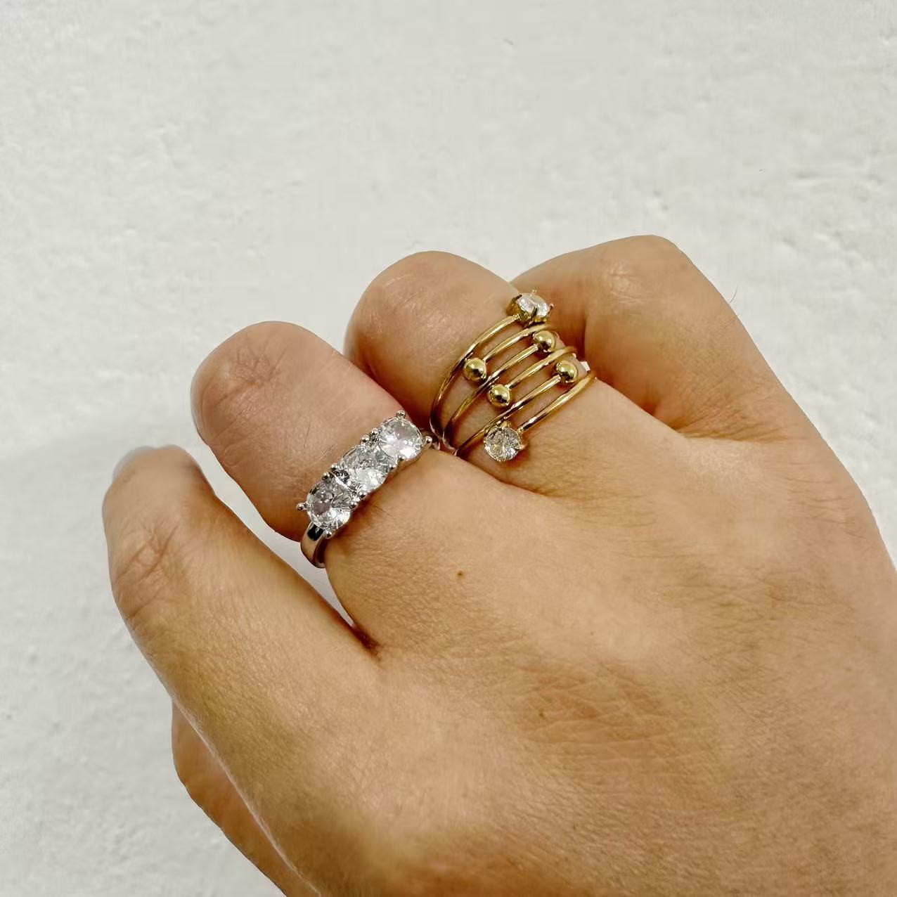 (A150)Anello trilogy silver