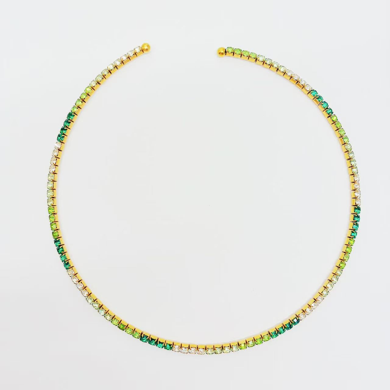 Collana tennis semirigida | in acciaio inox