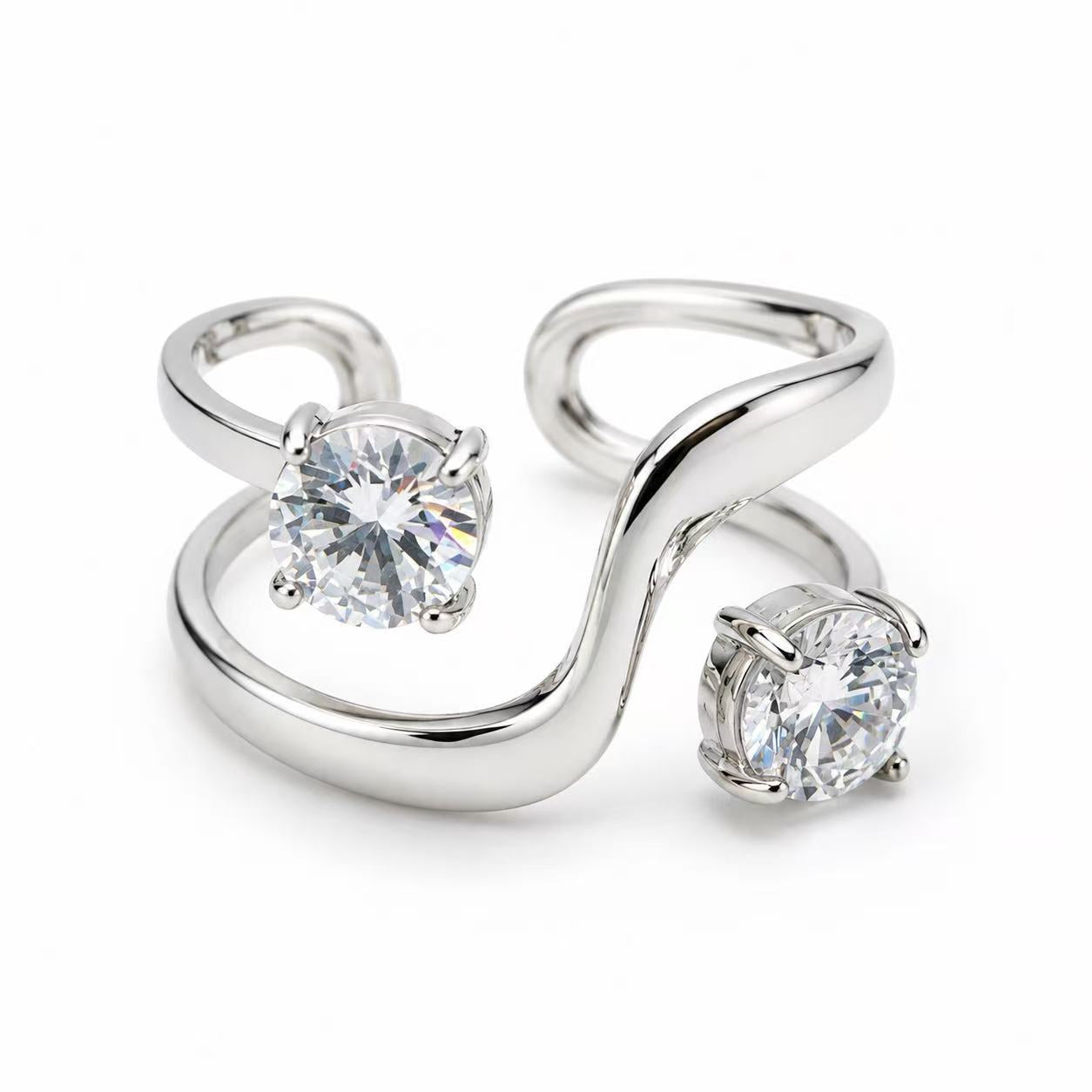 Anello “Passo a Due” | in acciaio inox