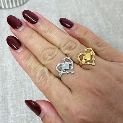 Anello Cuore con Zirconi
