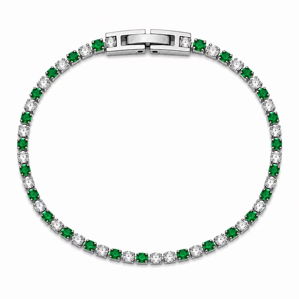 Bracciale tennis “Duetto” | lunghezza max 19cm | in acciaio inox