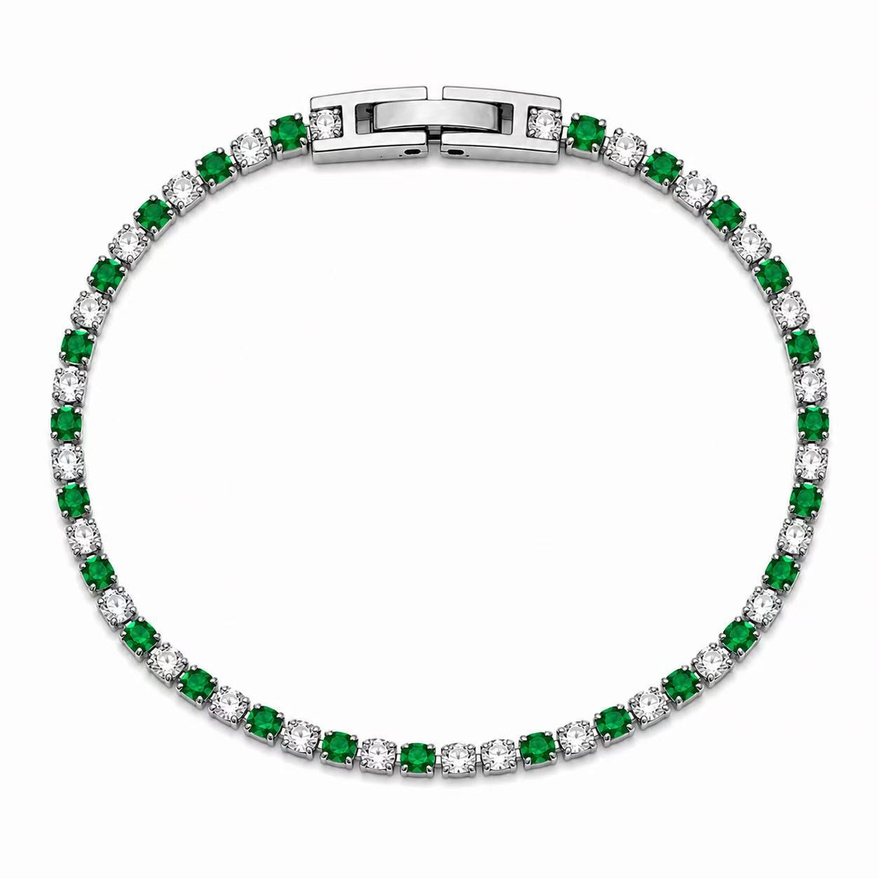 Bracciale tennis “Duetto” | lunghezza max 19cm | in acciaio inox