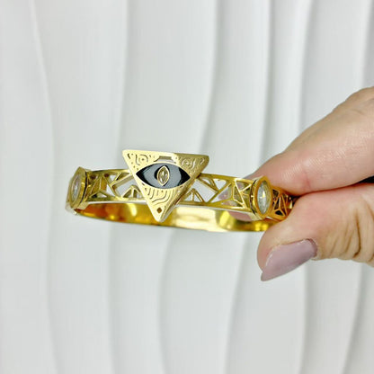 (B142)Bracciale rigido donna in acciaio inox