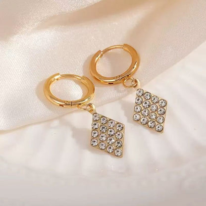 [Offerte] Orecchini "Geometria Brillante" rombo – Pendenti a Losanga con Micro-Pavé