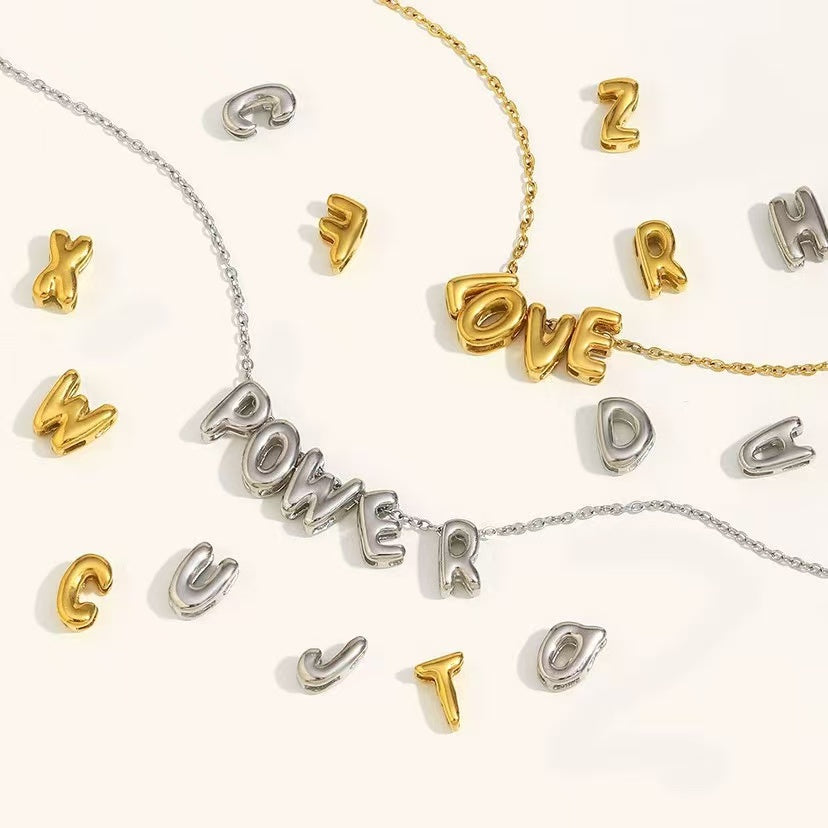 Collana a cursore 46CM e Lettere personalizzabile