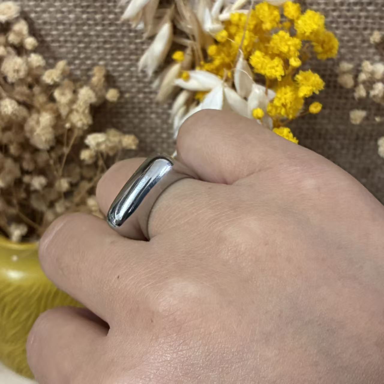 Anello bombato minimal