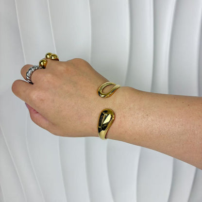 (B151)Bracciale semirigido donna in acciaio inox