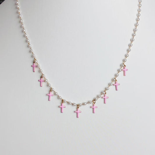 Collana “Croci Danza Leggera” – Un Girocollo Delicato dal Fascino Celestiale