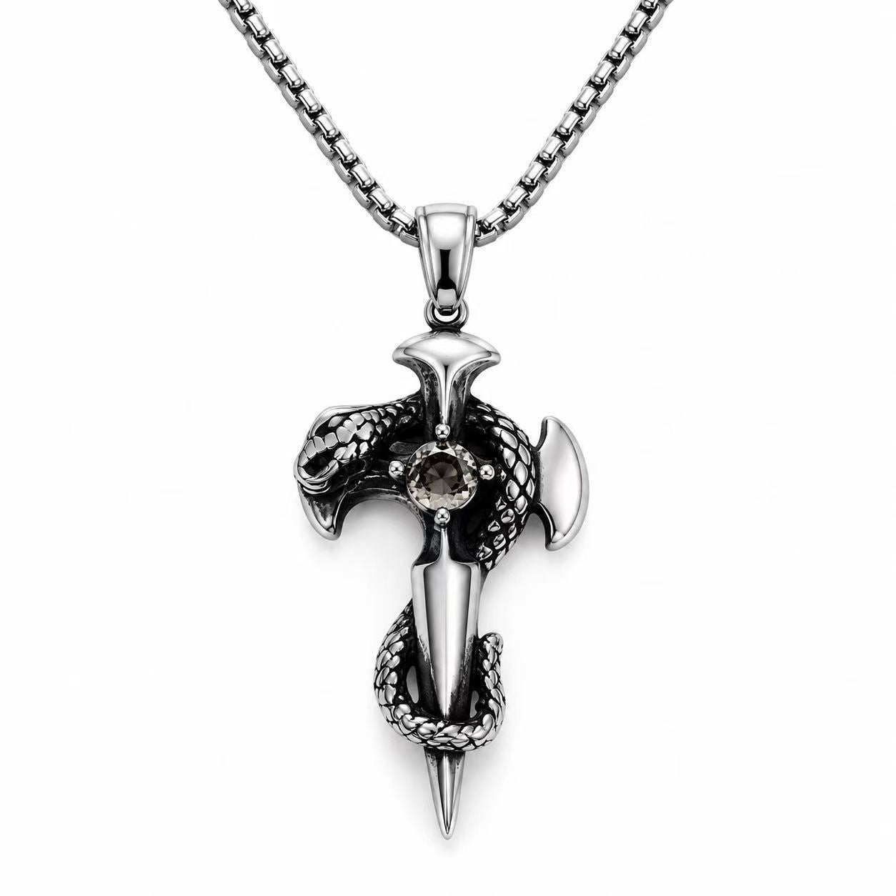 Collana “Aegis” | da uomo | 60cm | in acciaio inox