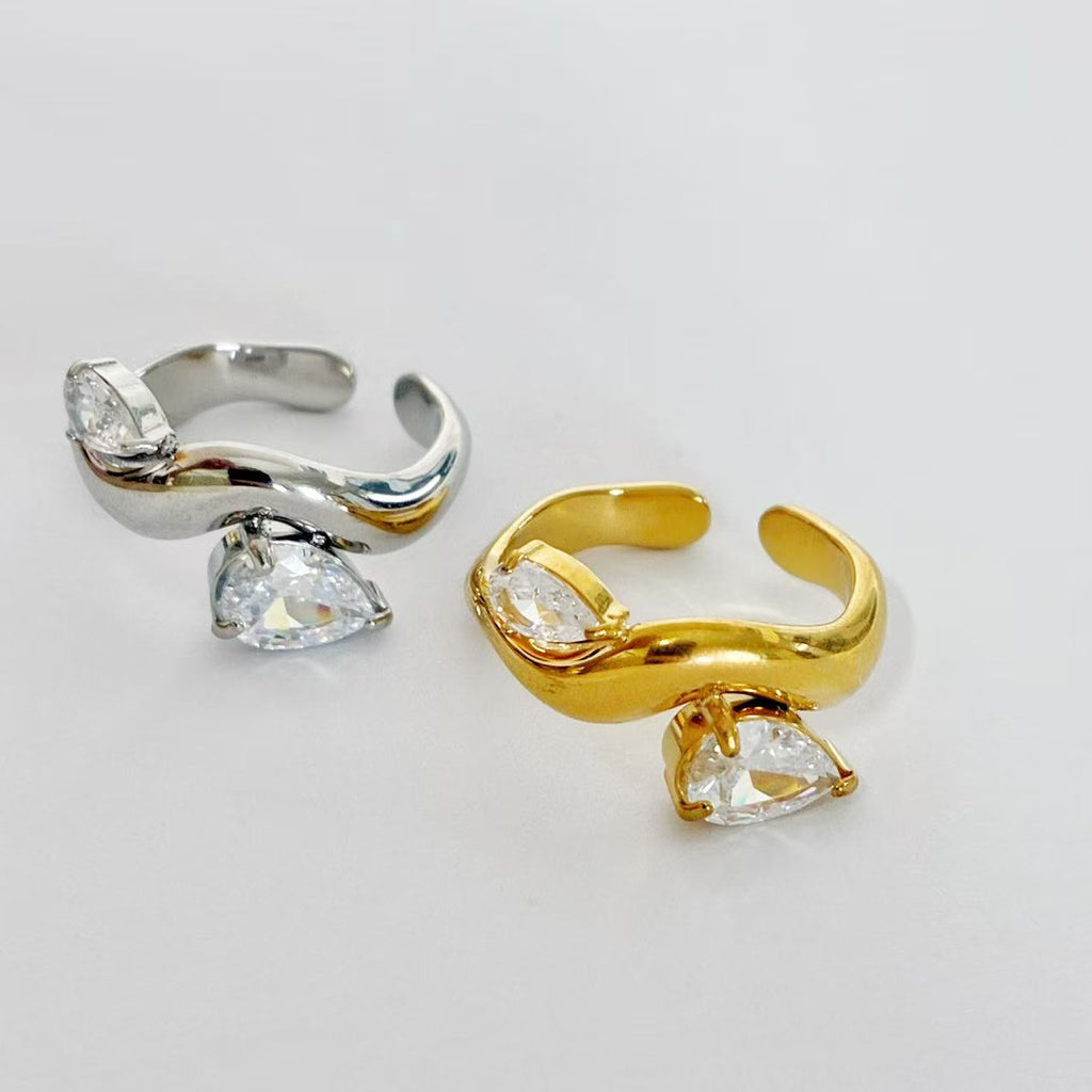 Anello “Onda di Luce” | in acciaio inox
