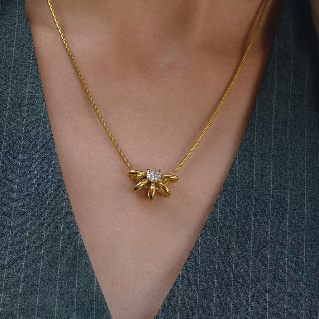 Collana “Raggiera” | 47cm | in acciaio inox