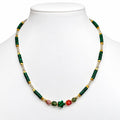 Collana con le pietre naturali Malachite | 45cm | in acciaio inox