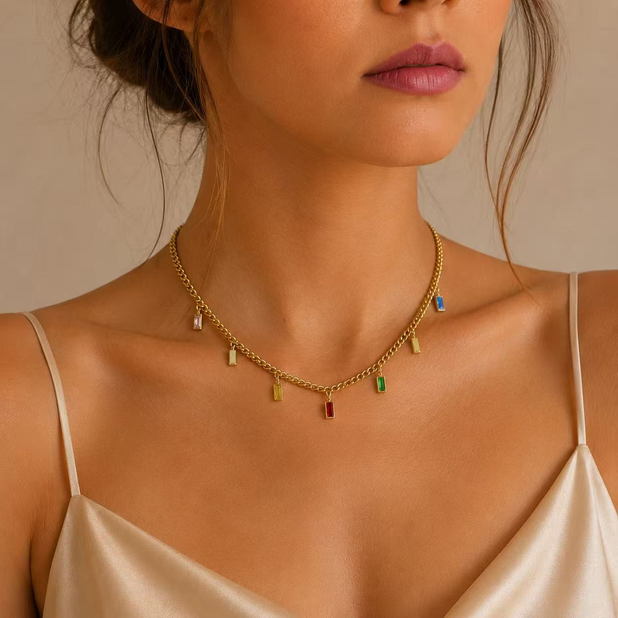 Collana Baguette 45cm