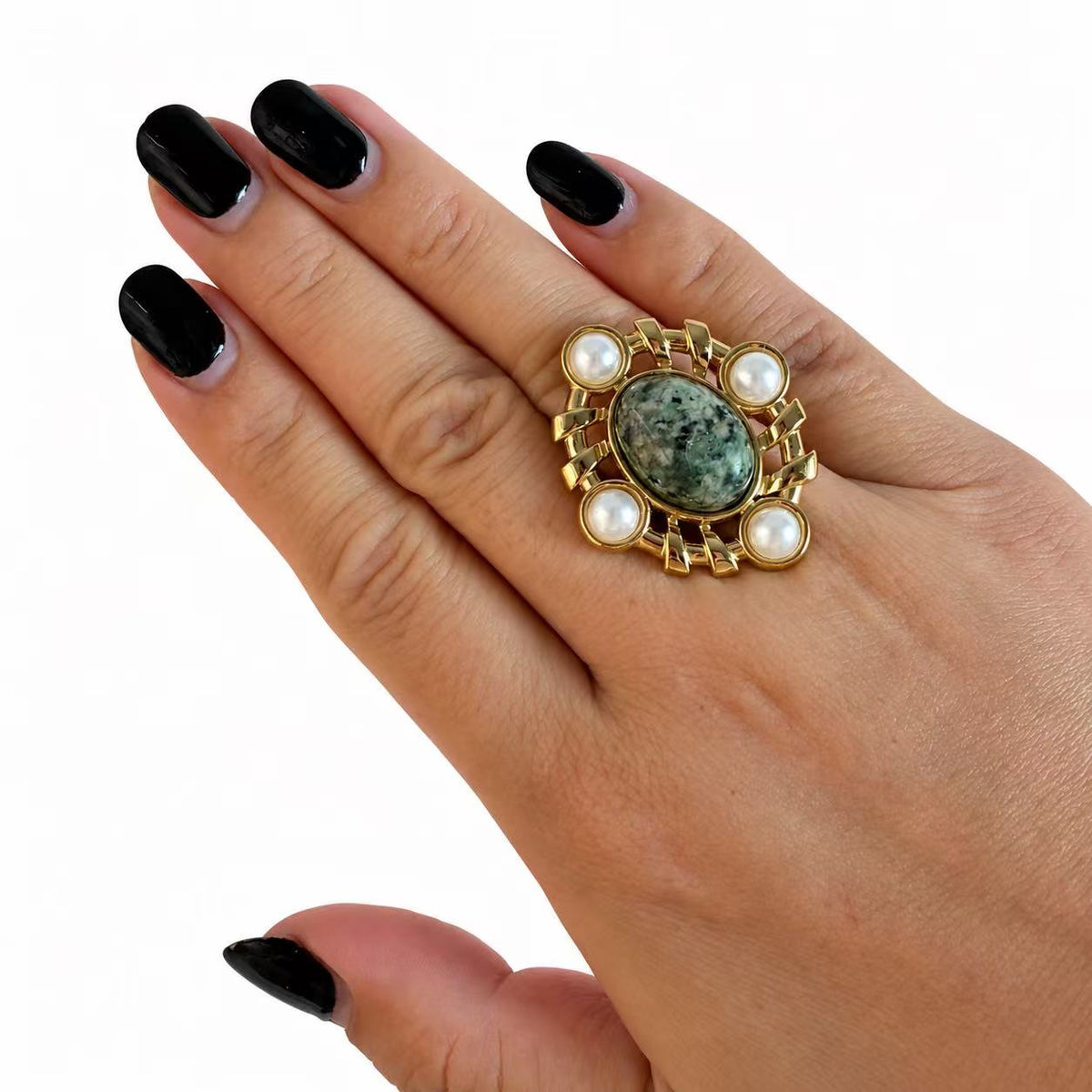 Anello Rosone di Venere | in acciaio inox