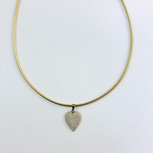 Collana Cuore Pavé