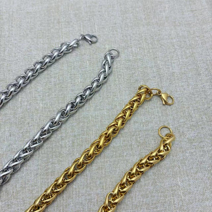 (C343)Collana Uomo Catena Spessa in Acciaio 55CM