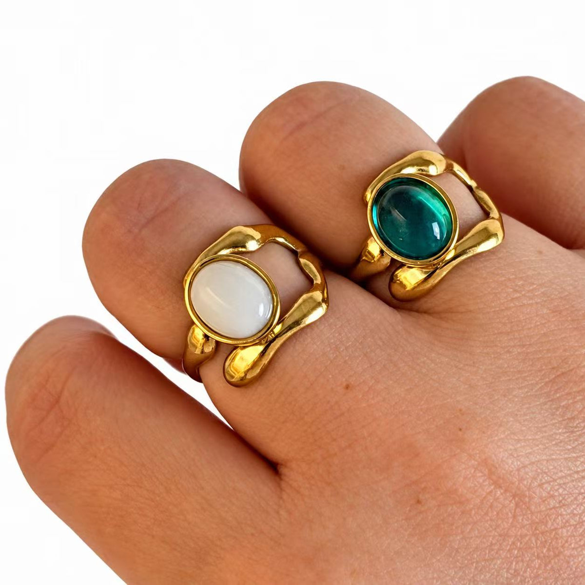 Anello Carezza d'Onda | in acciaio inox