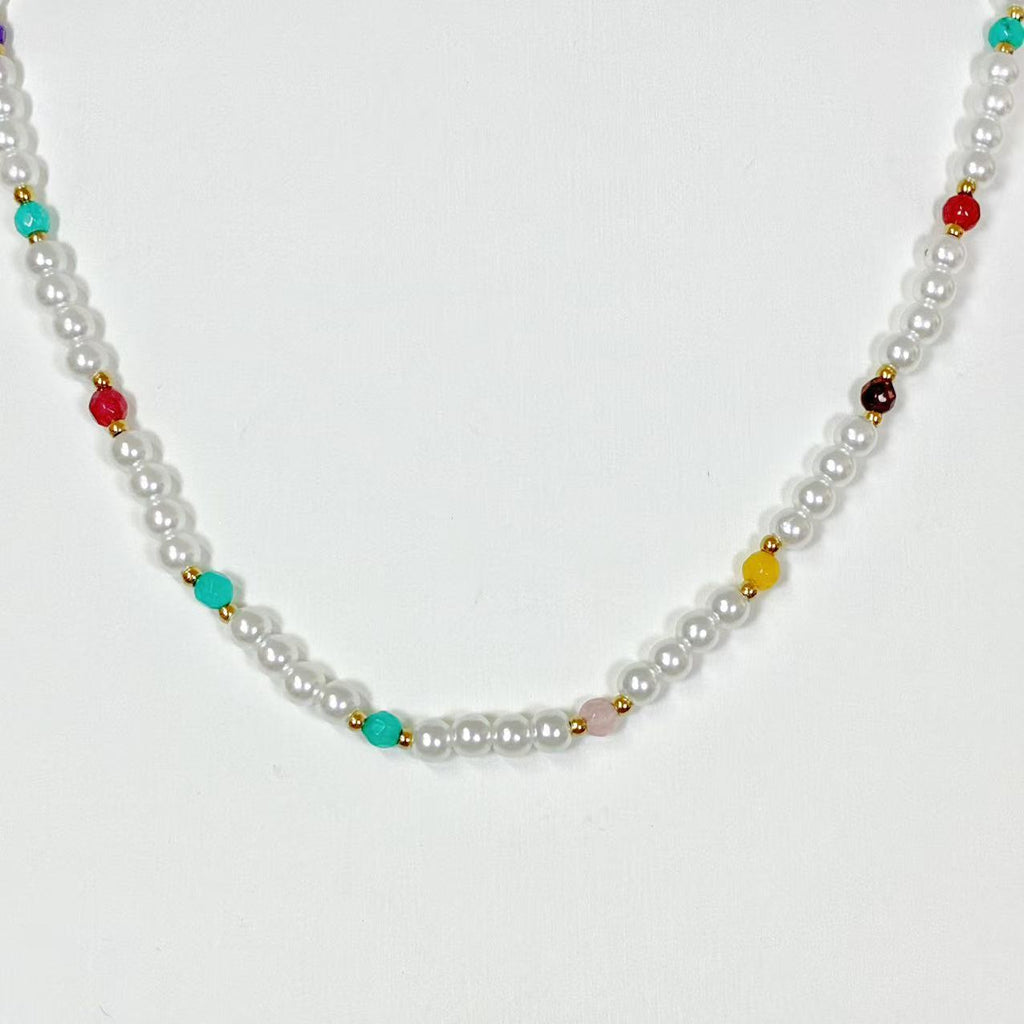 Collana “Cadenza di Perle” | in acciaio inox