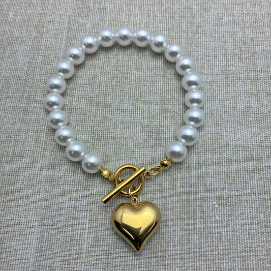 (B183) Bracciale cuore Lunghezza 19cm