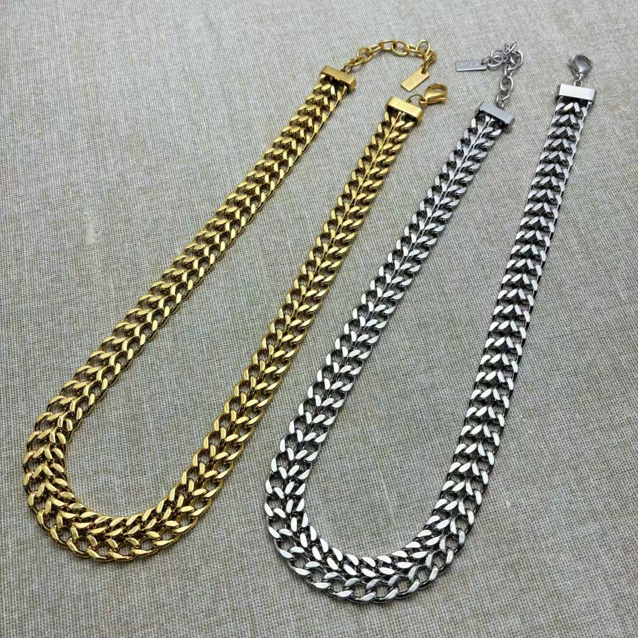 (C350)Collana donna doppio filo