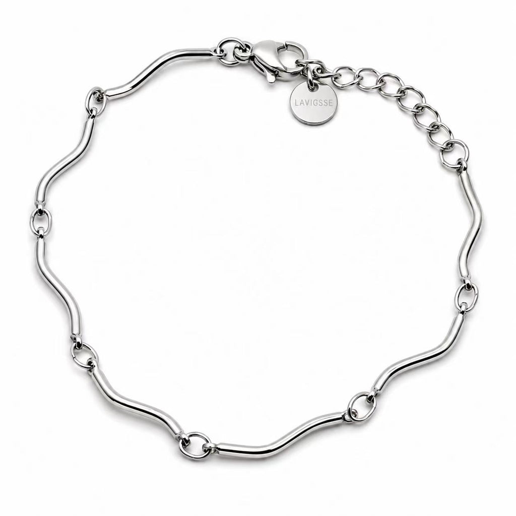 Bracciale “Cursiva” | in acciaio inox