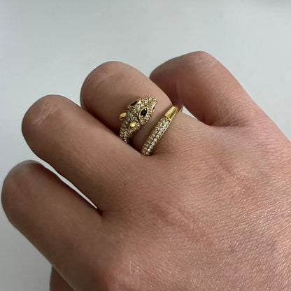 Anello Pantera di Cristallo
