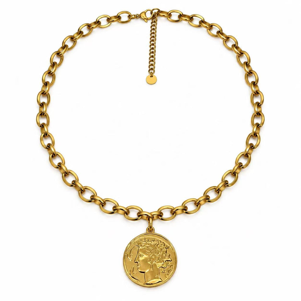 Collana medaglia | 47cm | in acciaio inox