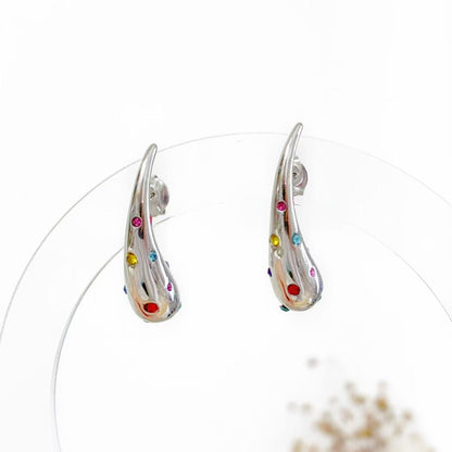 Orecchini a Goccia con Dettagli Brillanti – Eleganza Creativa