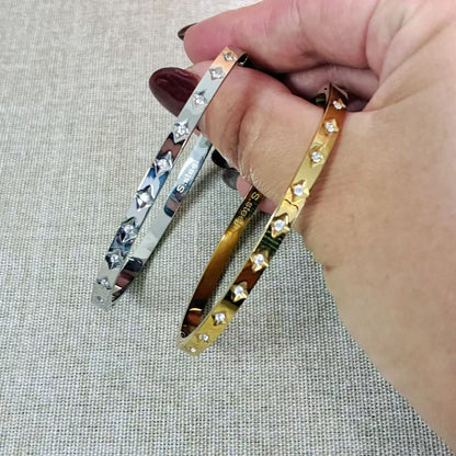 Bracciale rigido sparking cBracciale Stella Eleganceon la chiusura laterale