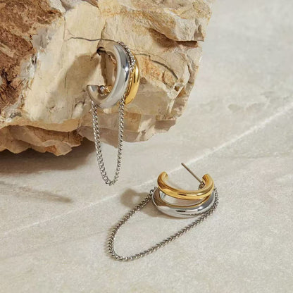 Orecchini con catena pendente