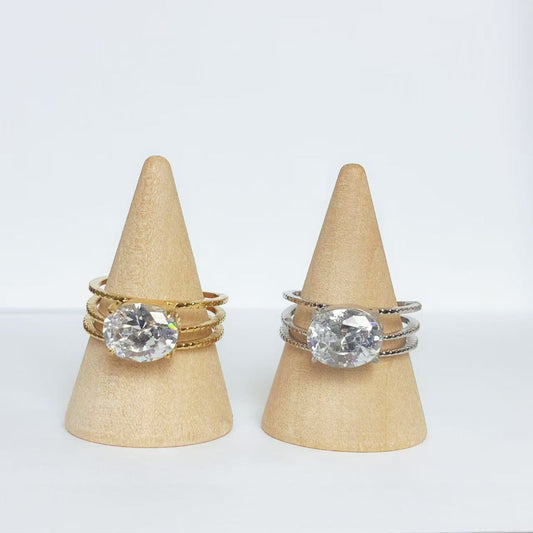 Anello “Splendore Sovrapposto” – Eleganza Luminosissima in Stile Stackable