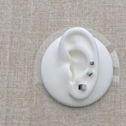 (O171)Set 3 orecchini cubetti