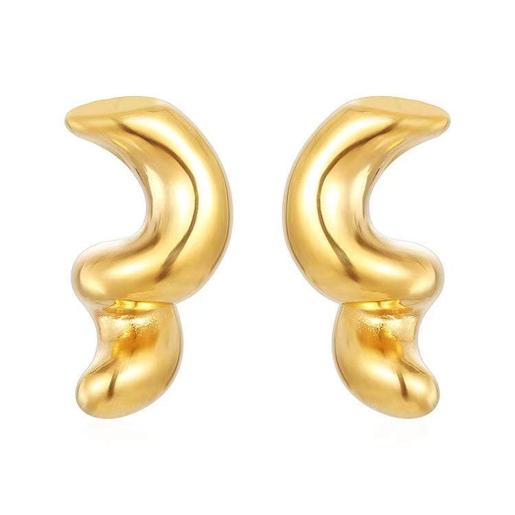 Orecchini a Spirale Moderna — Linee Morbide e Stile Artistico