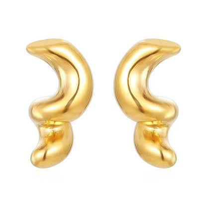 Orecchini a Spirale Moderna — Linee Morbide e Stile Artistico