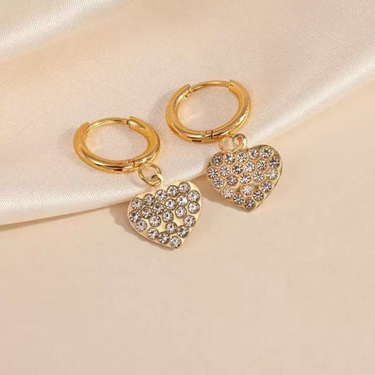 [Offerte] Orecchini "Geometria Brillante" cuore – Pendenti a Losanga con Micro-Pavé