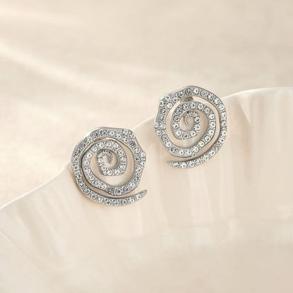 Orecchini “Crystal Spiral” – Spirali Brillanti