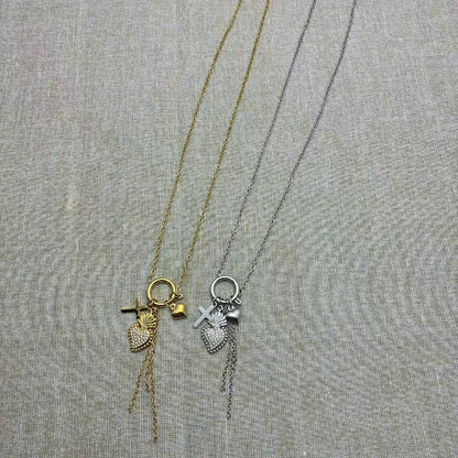 (C345)Collana con ciondoli