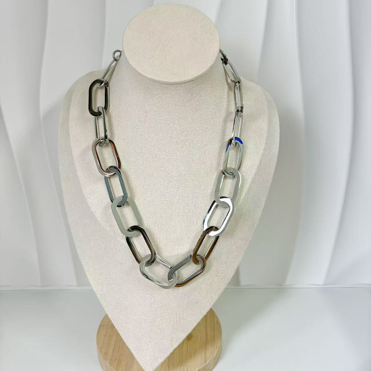 (C181)Collana catena in acciaio inox (non pesante)